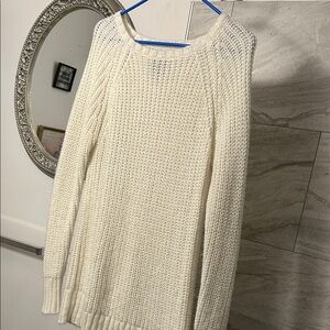 American Eagle Outfitters Cream Knit Sweater